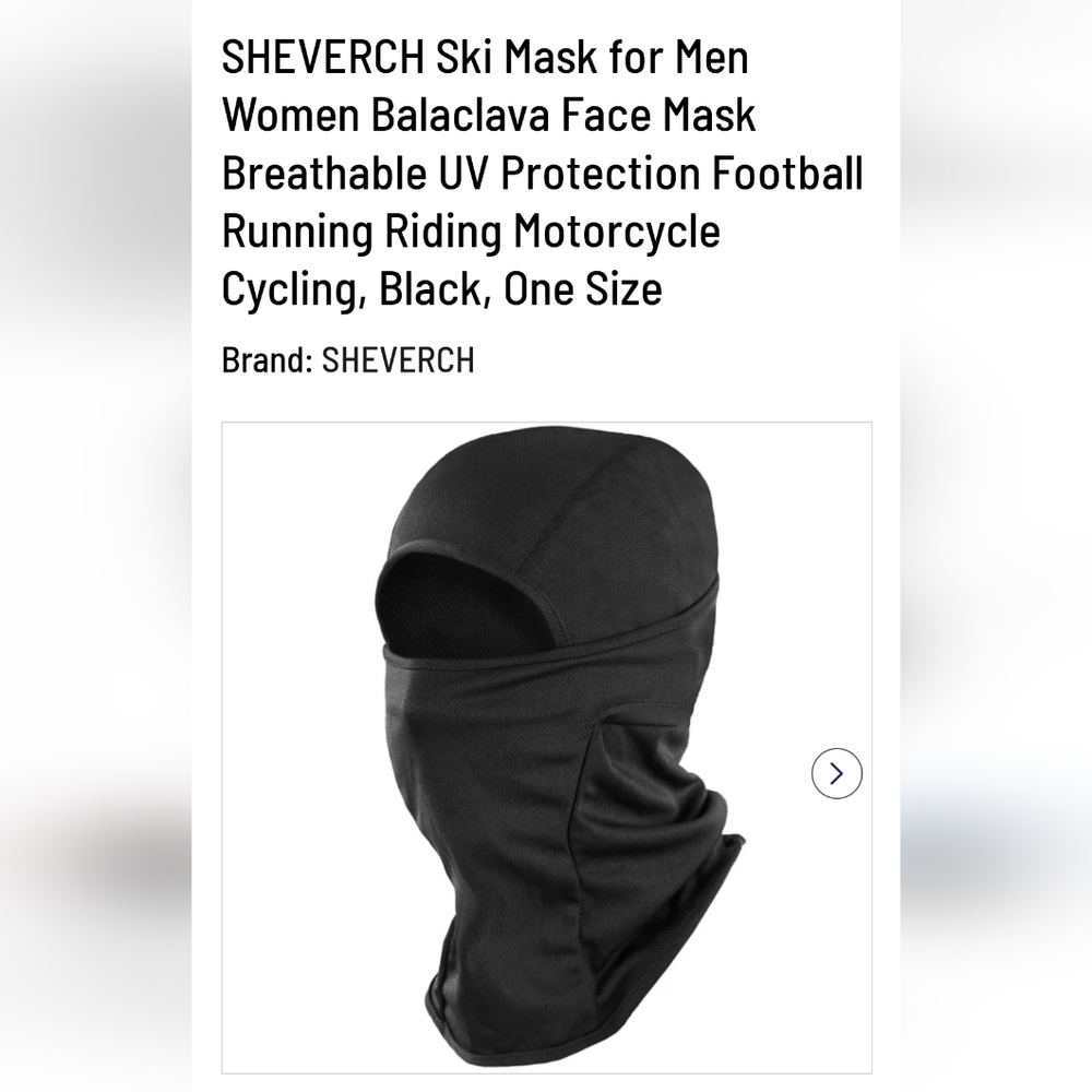 🆕 Sheverch Balaclava Unisex Purple Face/Ski Mask Motorcycle, Cycling, NEW - Picture 4 of 7